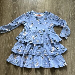 Piccolina 3T Long Sleeve Space Dress